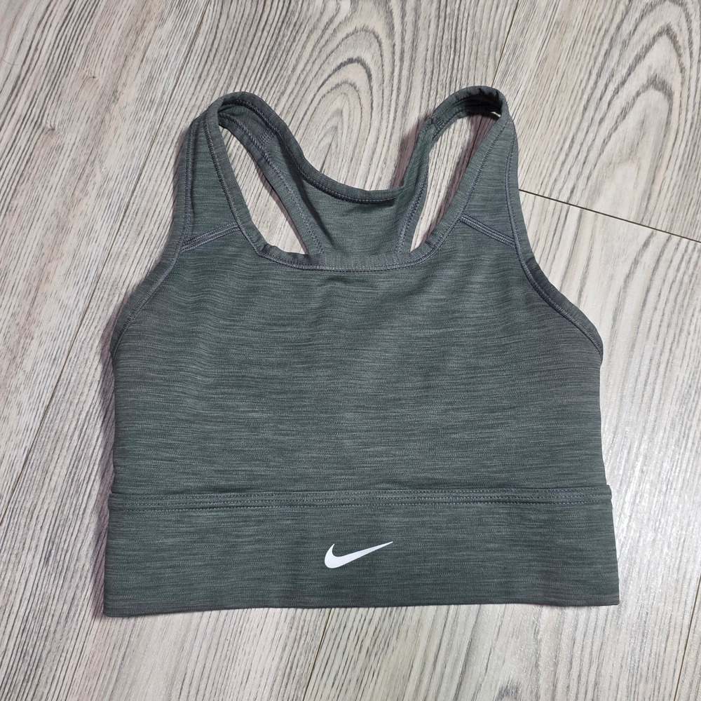 Nike Dri-Fit Heathered Longline Sports Bra -Size XS